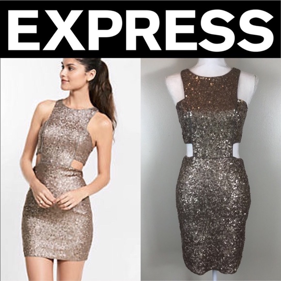 Express Dresses & Skirts - ⚡️HOST PICK⚡️NWT sequin/ sparkle cut out  EXPRESS Dress